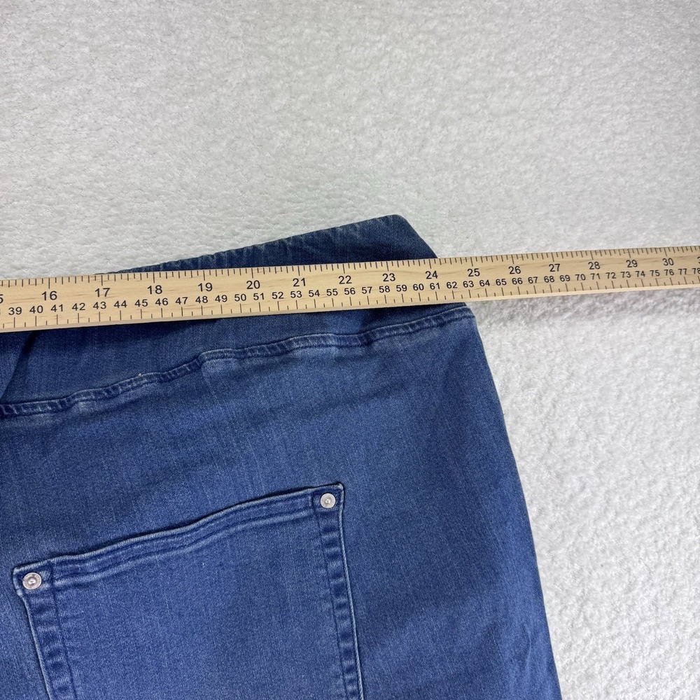 Belle by Kim Gravel Primabelle Straight Leg Cropped 32W Rinse Wash Blue - Picture 8 of 10